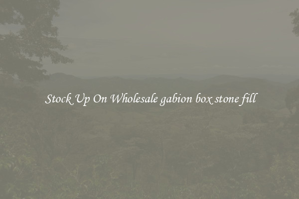 Stock Up On Wholesale gabion box stone fill