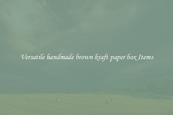 Versatile handmade brown kraft paper box Items