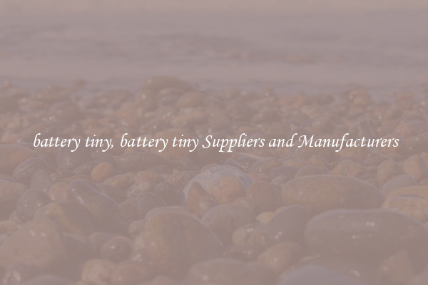 battery tiny, battery tiny Suppliers and Manufacturers