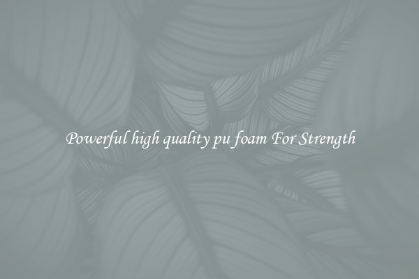 Powerful high quality pu foam For Strength