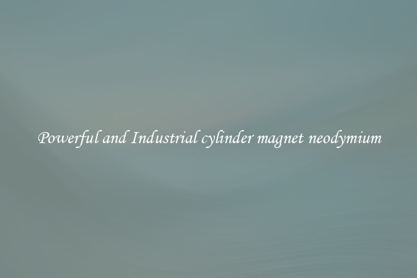 Powerful and Industrial cylinder magnet neodymium