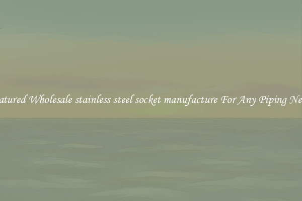 Featured Wholesale stainless steel socket manufacture For Any Piping Needs