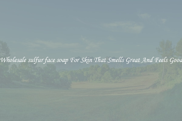 Wholesale sulfur face soap For Skin That Smells Great And Feels Good